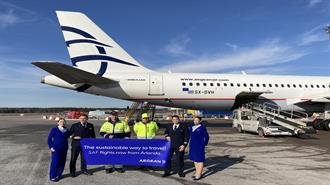 Η AEGEAN Eπεκτείνει το Πρόγραμμα Χρήσης Βιώσιμων Αεροπορικών Καυσίμων (SAF) στις Πτήσεις της και στα Αεροδρόμια της Ευρώπης